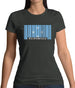 Micronesia Barcode Style Flag Womens T-Shirt