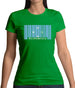 Micronesia Barcode Style Flag Womens T-Shirt