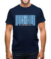 Micronesia Barcode Style Flag Mens T-Shirt