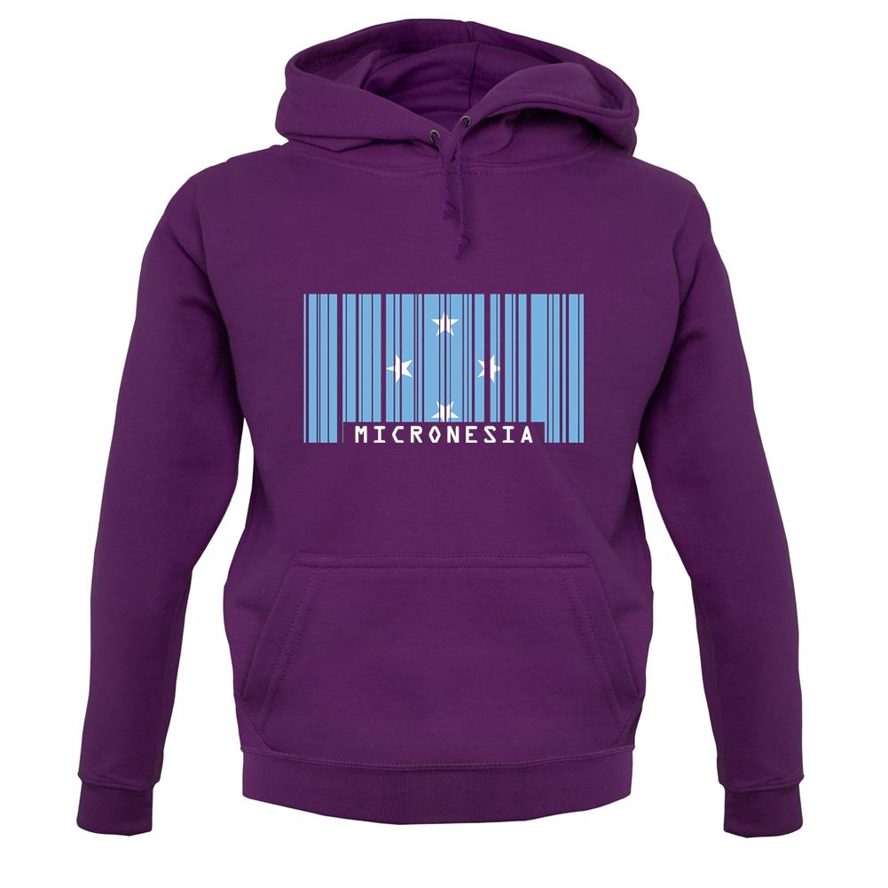 Micronesia Barcode Style Flag unisex hoodie