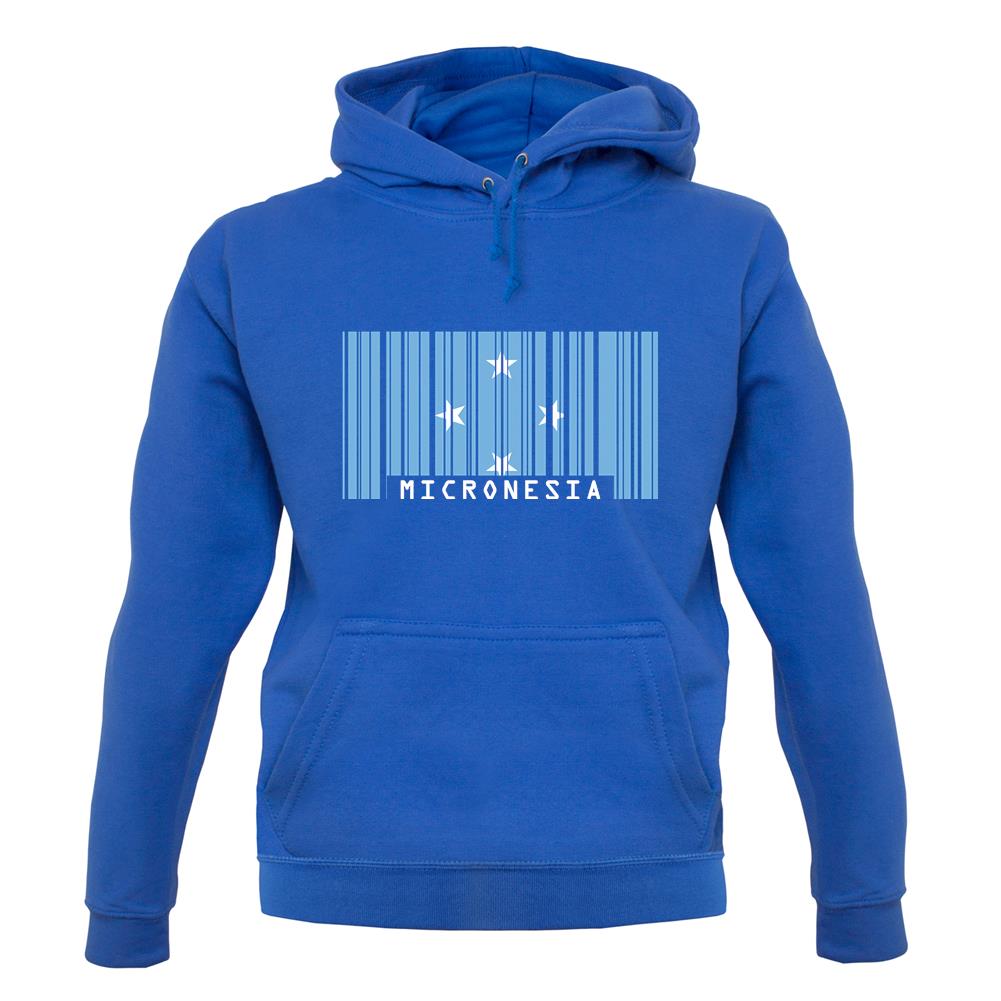 Micronesia Barcode Style Flag unisex hoodie