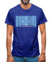 Micronesia Barcode Style Flag Mens T-Shirt