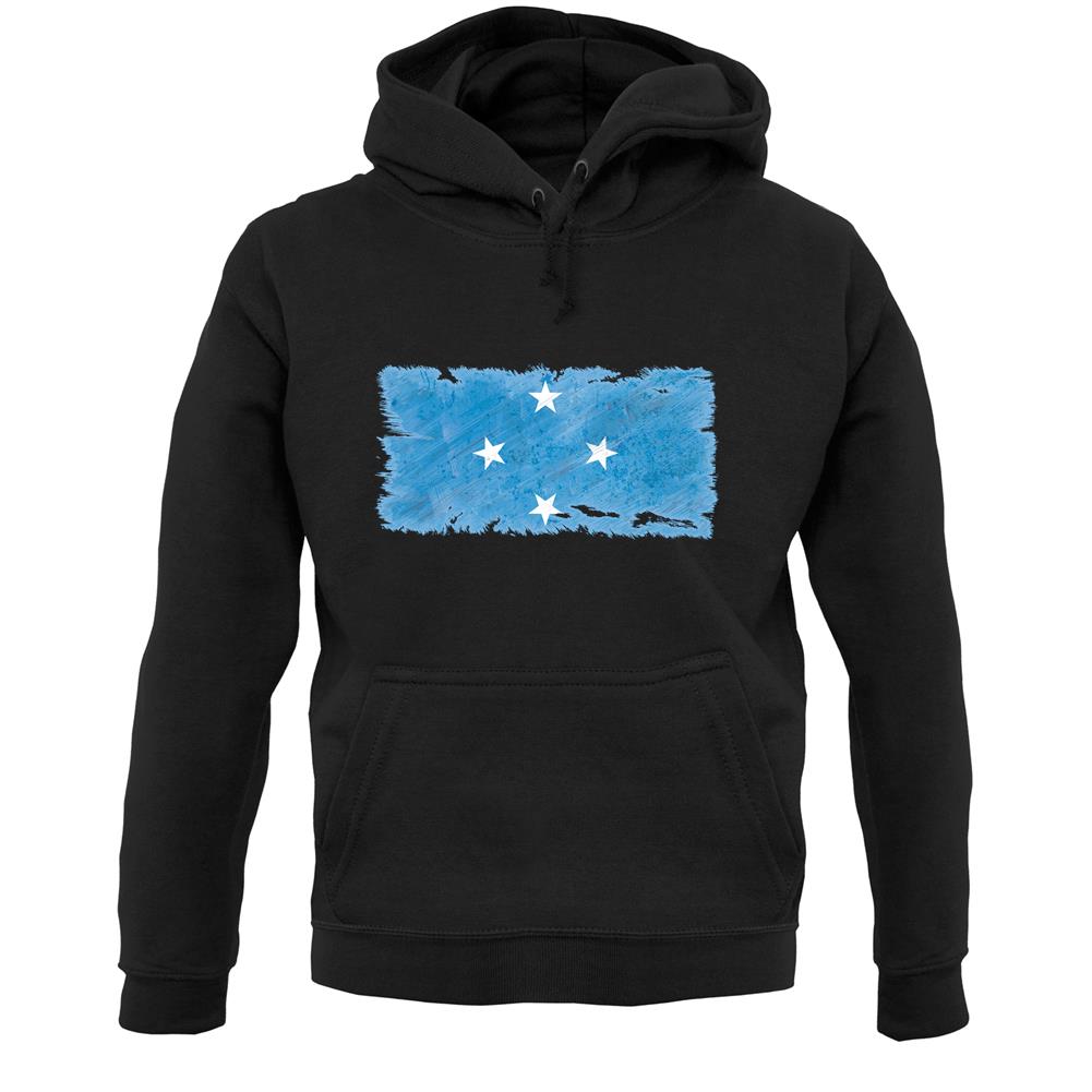 Micronesia Grunge Style Flag Unisex Hoodie