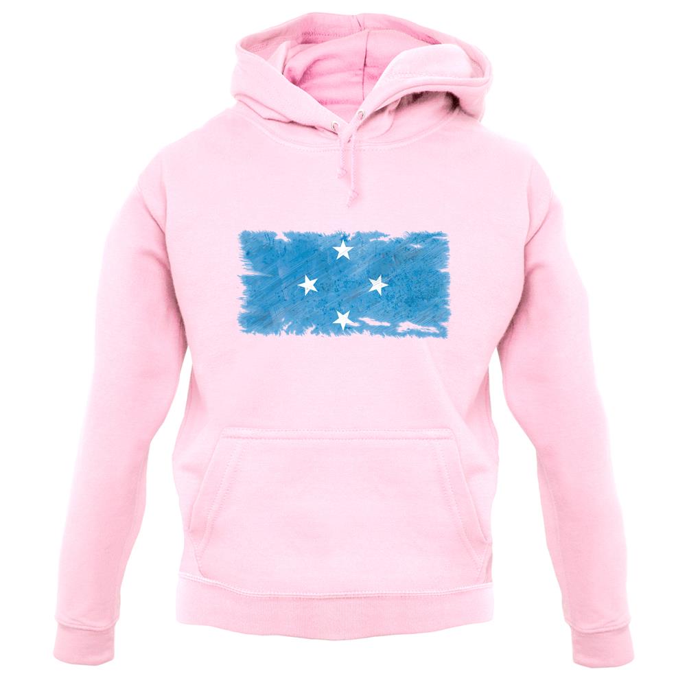Micronesia Grunge Style Flag unisex hoodie