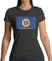 Minnesota Barcode Style Flag Womens T-Shirt