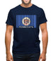 Minnesota Barcode Style Flag Mens T-Shirt