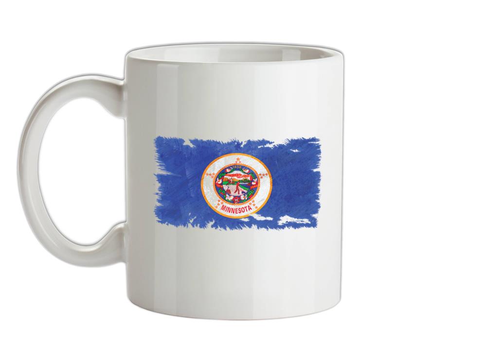 Minnesota Grunge Style Flag Ceramic Mug
