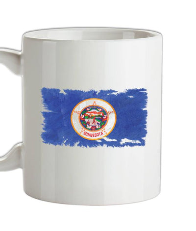 Minnesota Grunge Style Flag Ceramic Mug
