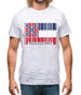 Mississippi Barcode Style Flag Mens T-Shirt