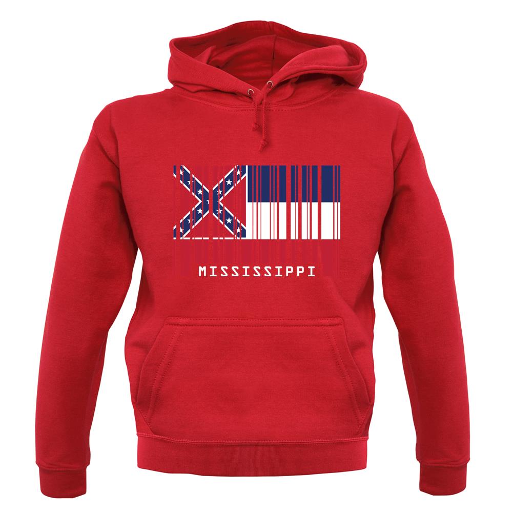 Mississippi Barcode Style Flag unisex hoodie