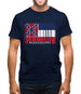 Mississippi Barcode Style Flag Mens T-Shirt
