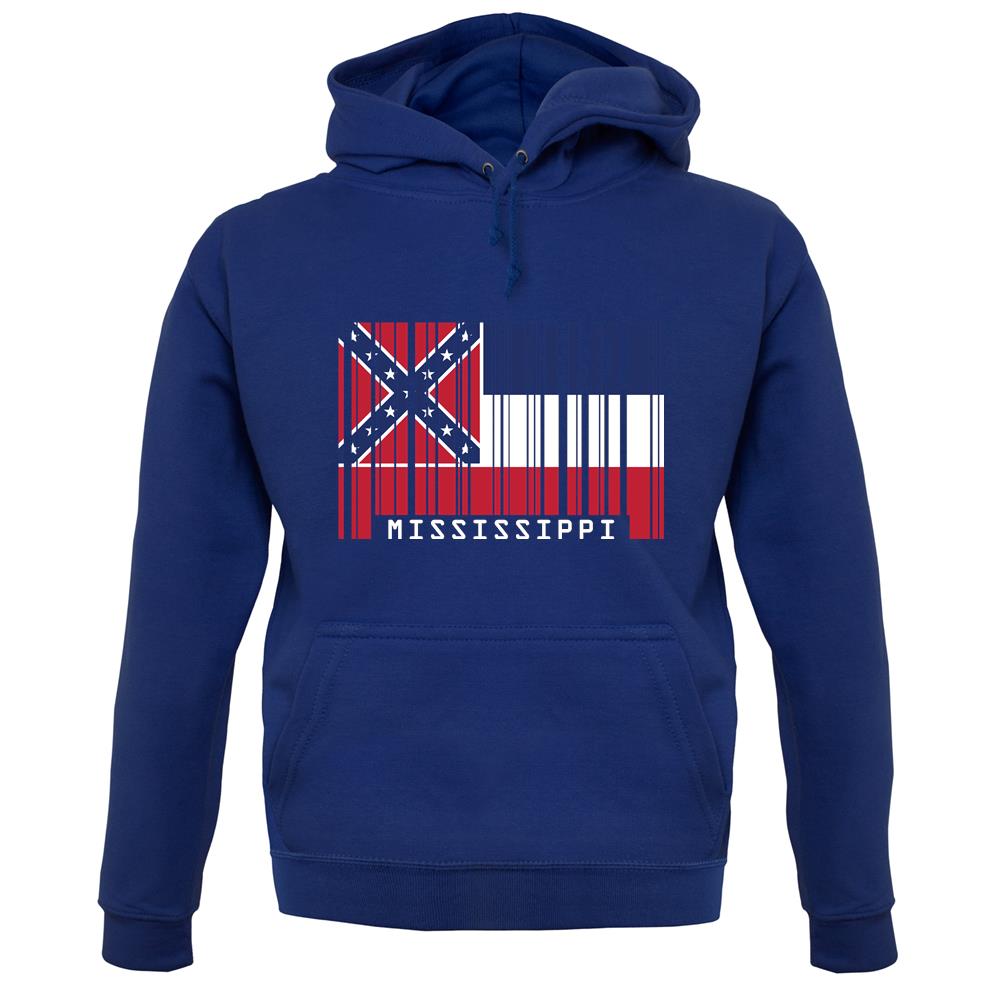 Mississippi Barcode Style Flag unisex hoodie