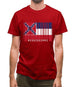 Mississippi Barcode Style Flag Mens T-Shirt