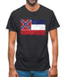 Mississippi Grunge Style Flag Mens T-Shirt