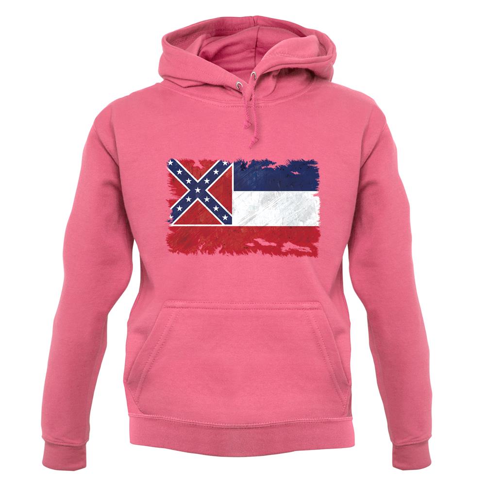 Mississippi Grunge Style Flag unisex hoodie