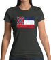 Mississippi Grunge Style Flag Womens T-Shirt