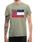 Mississippi Grunge Style Flag Mens T-Shirt