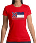 Mississippi Grunge Style Flag Womens T-Shirt