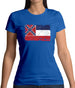Mississippi Grunge Style Flag Womens T-Shirt