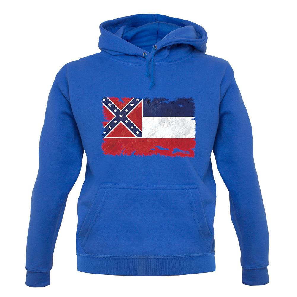 Mississippi Grunge Style Flag unisex hoodie
