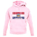 Missouri Barcode Style Flag unisex hoodie