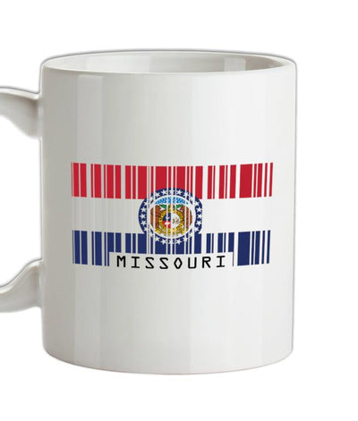 Missouri Barcode Style Flag Ceramic Mug