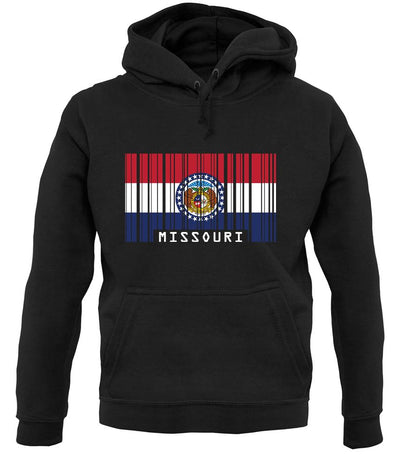 Missouri Barcode Style Flag unisex hoodie