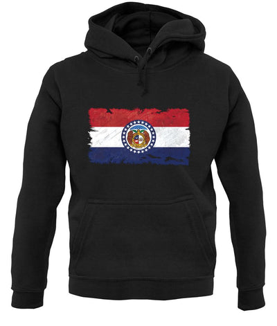 Missouri Grunge Style Flag unisex hoodie