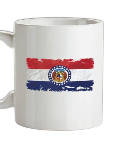 Missouri Grunge Style Flag Ceramic Mug