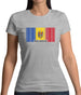 Moldova Barcode Style Flag Womens T-Shirt
