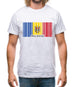 Moldova Barcode Style Flag Mens T-Shirt