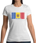 Moldova Barcode Style Flag Womens T-Shirt