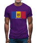 Moldova Barcode Style Flag Mens T-Shirt