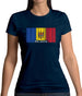 Moldova Barcode Style Flag Womens T-Shirt