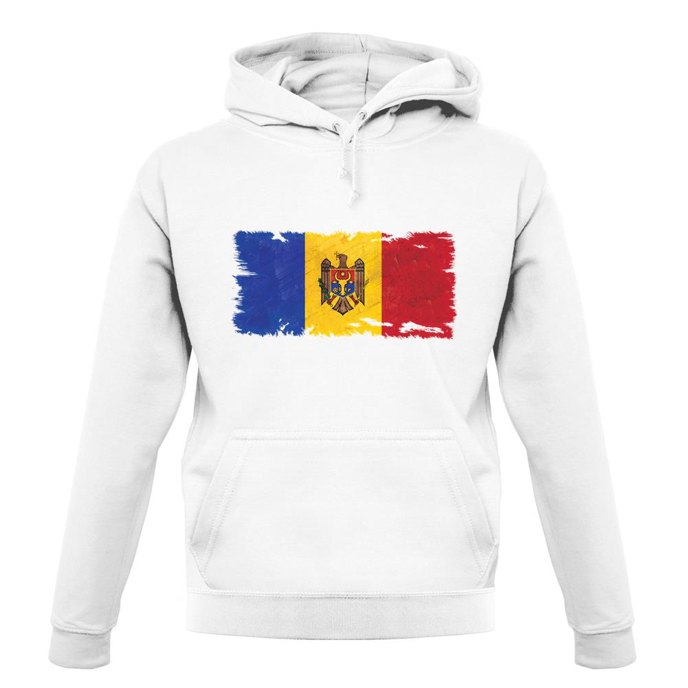 Moldova Grunge Style Flag unisex hoodie