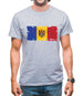 Moldova Grunge Style Flag Mens T-Shirt