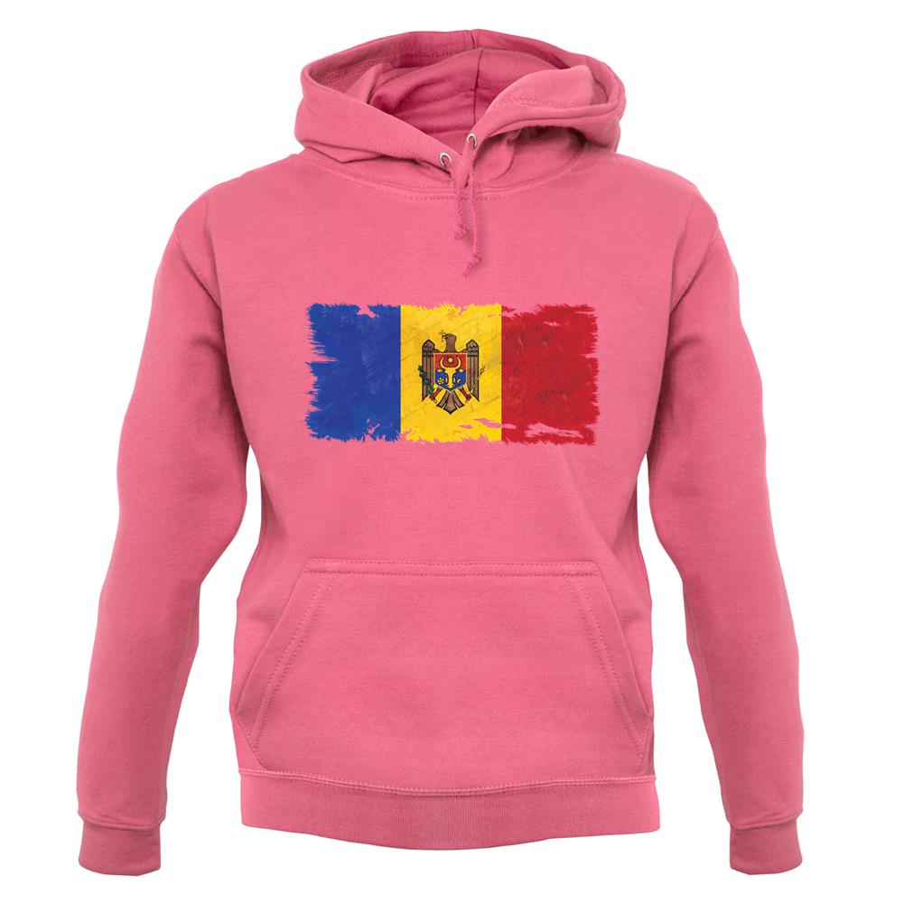 Moldova Grunge Style Flag unisex hoodie