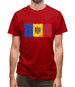 Moldova Grunge Style Flag Mens T-Shirt