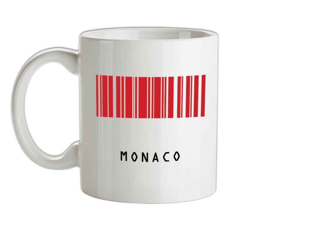 Monaco Barcode Style Flag Ceramic Mug