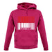 Monaco Barcode Style Flag unisex hoodie