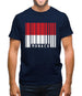 Monaco Barcode Style Flag Mens T-Shirt