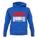 Monaco Barcode Style Flag unisex hoodie
