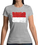 Monaco Grunge Style Flag Womens T-Shirt