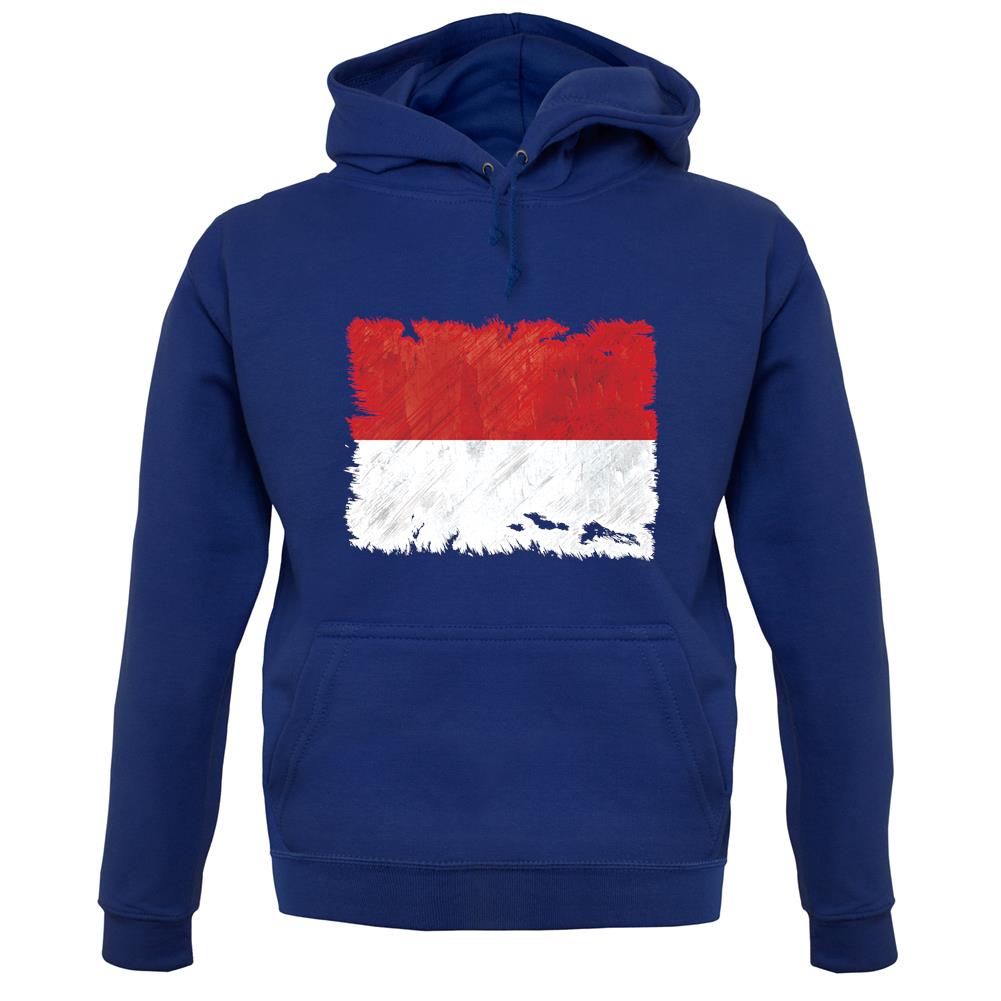 Monaco Grunge Style Flag unisex hoodie