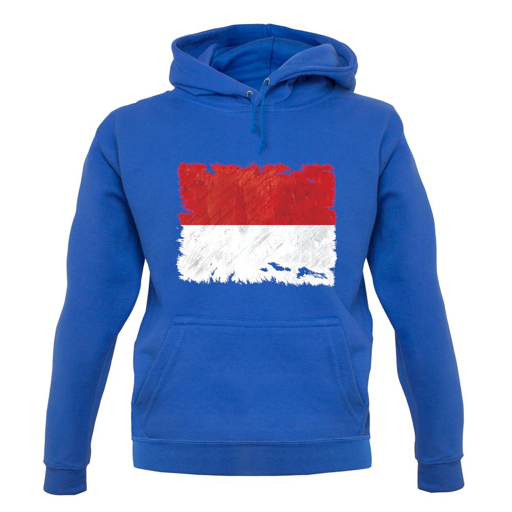 Monaco Grunge Style Flag unisex hoodie