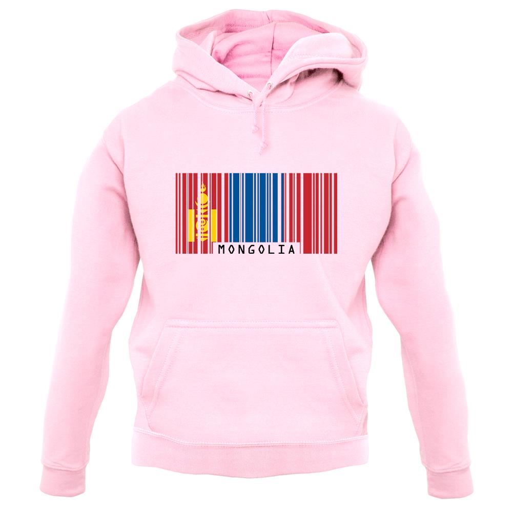 Mongolia Barcode Style Flag unisex hoodie