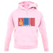 Mongolia Barcode Style Flag unisex hoodie