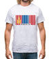 Mongolia Barcode Style Flag Mens T-Shirt