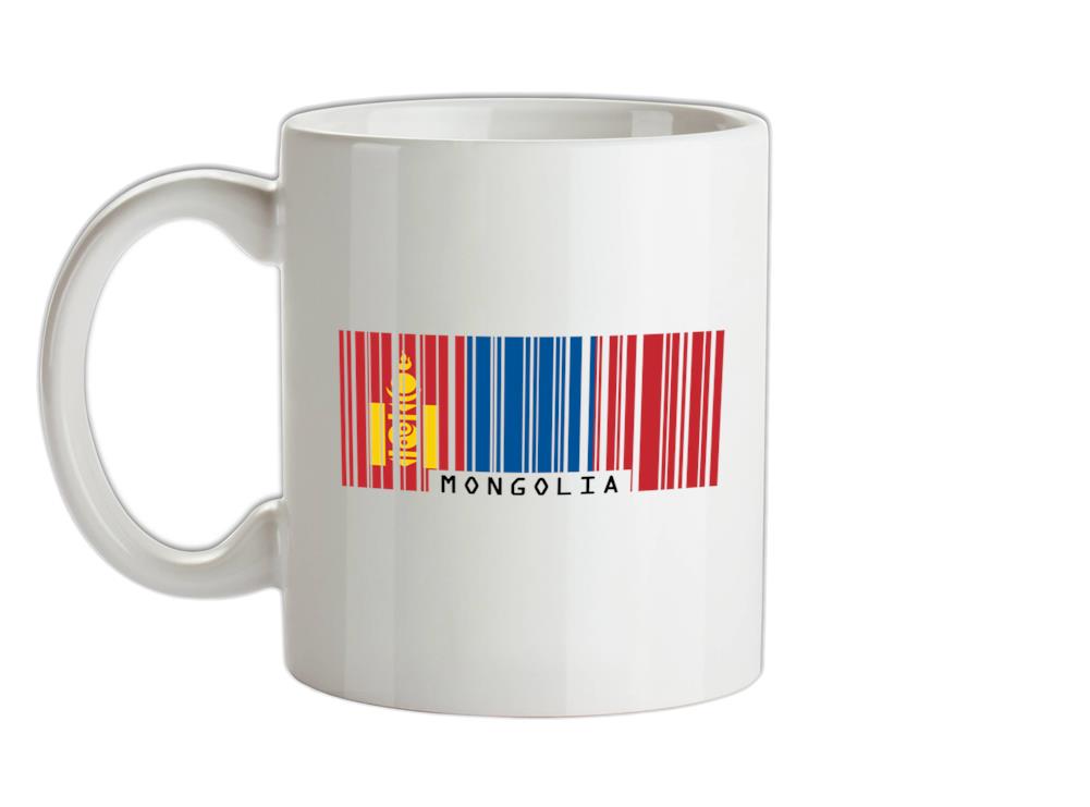 Mongolia Barcode Style Flag Ceramic Mug