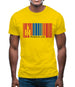 Mongolia Barcode Style Flag Mens T-Shirt